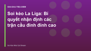 Read more about the article Soi kèo La Liga: Bí quyết nhận định các trận cầu đinh đỉnh cao